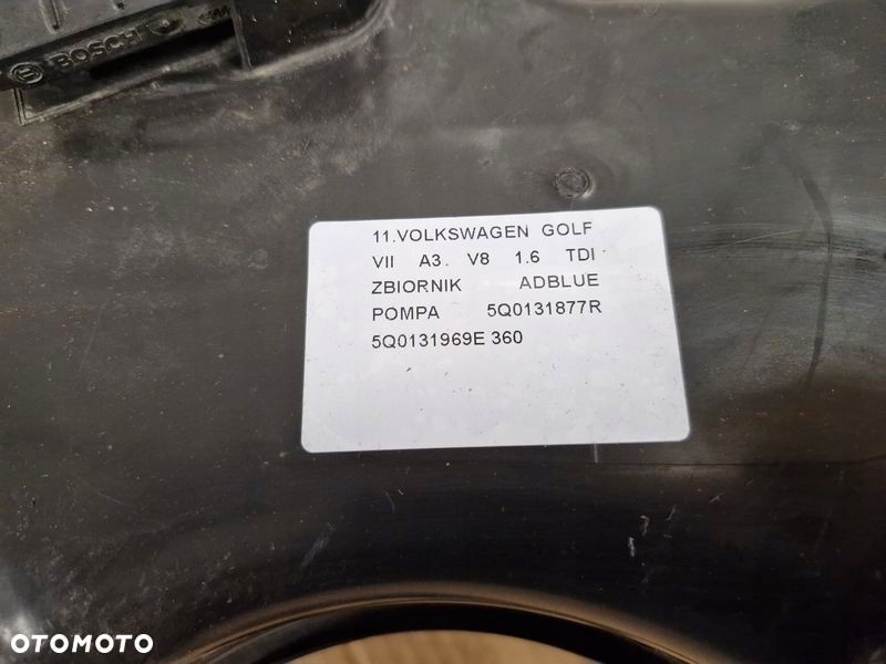 vw golf 7 vii a3 8v 1.6 tdi zbiornik adblue pompa 5q0131877r 5q0131969e - 3