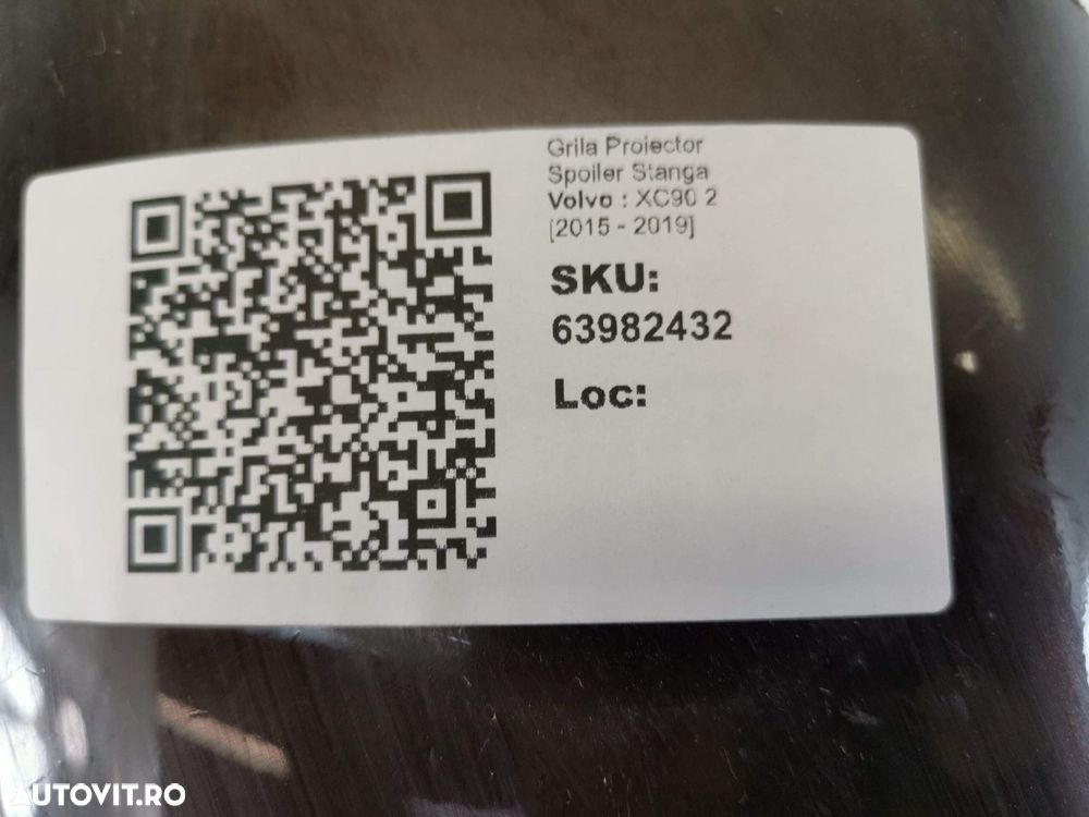 Grila Proiector Spoiler Stanga Volvo  XC90 2 2015 2016 2017 2018 2019 - 8