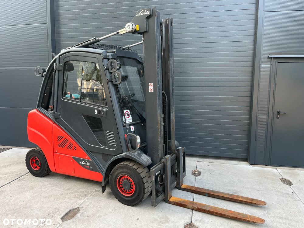 Linde H35 H30 Gaz LPG 2 butle Maszt TRIPLEX Kabina Przesuw boczny zintegr. Oświetlenie drogowe