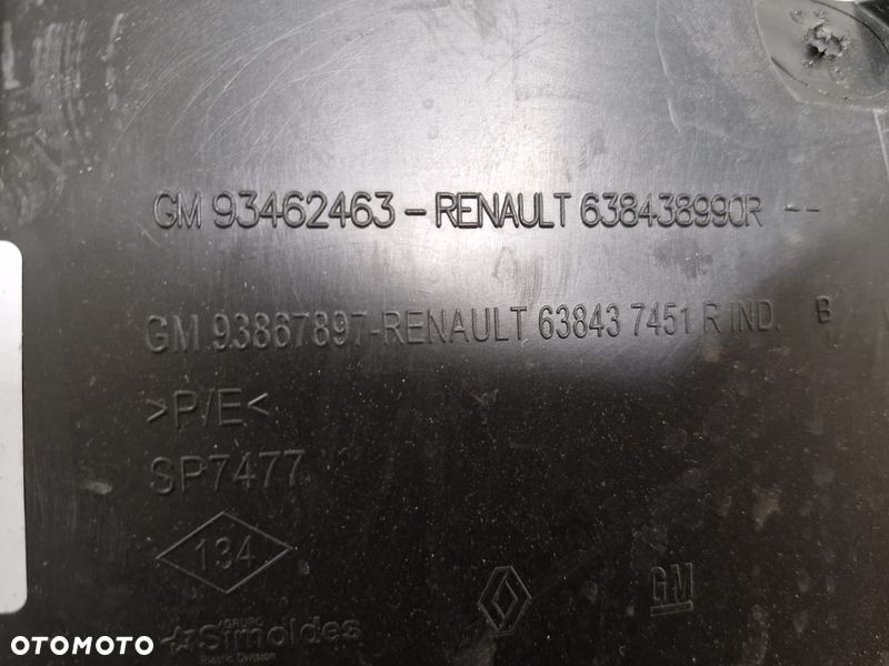 RENAULT TRAFIC III 3 NADKOLE LEWY PRZÓD CZĘŚĆ TYLNA 638438990R - 4