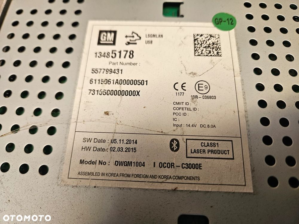 Opel Corsa E Radio Bluetooth 13485178 - 5