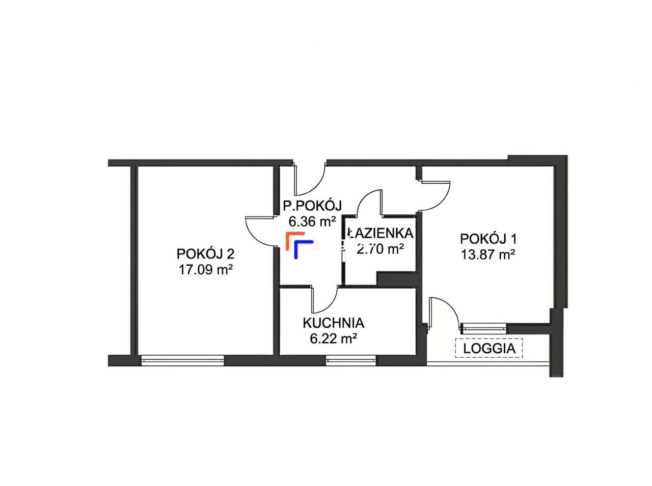 2 Pokoje / Rozkładowe / Loggia / Obok Park Podolski