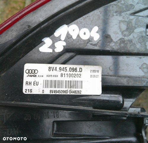 AUDI A3 SPORTBACK LED 12-17 PRAWA TYLNA LAMPA LED ORYGINAŁ 8V4945096D - 8