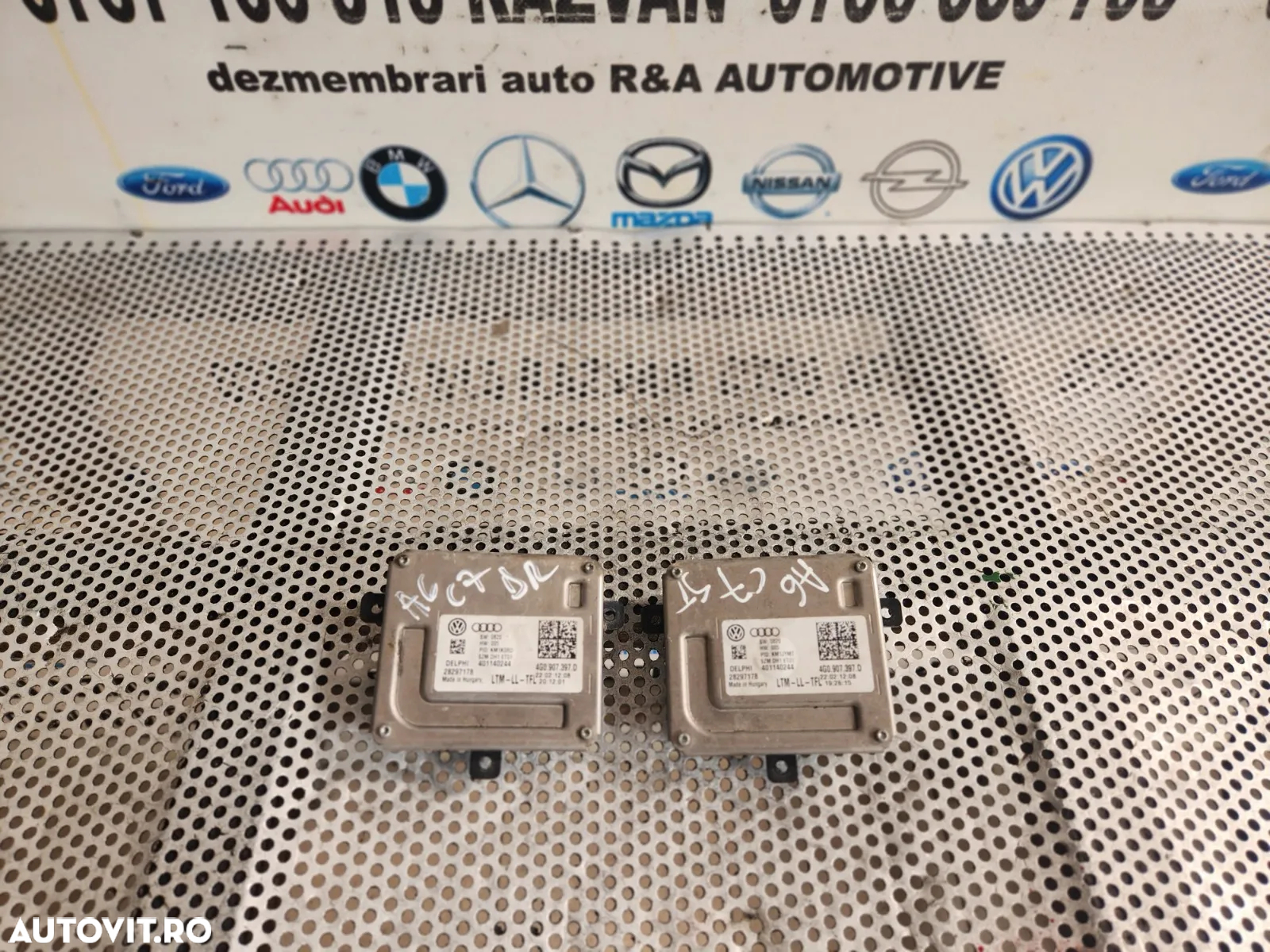 Modul Calculator Balast Far Xenon Led DRL Audi Vw Seat Skoda A6 C7 A7 A5 Q5 Touareg Octavia Cod 4G0907397D Originale Dezmembrez Audi A6 C7 A5 A8 D4 3.0 Tdi Bi-Turbo Motor CGQ CDT Cutie MXU NVF QDC - 2