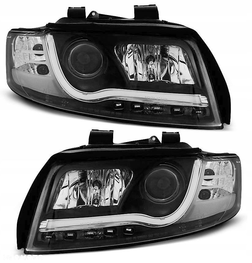 Reflektory Lampy kpl pasek LED Black Tuning Audi a4 b6 8e 2000-2004 małysz - 1