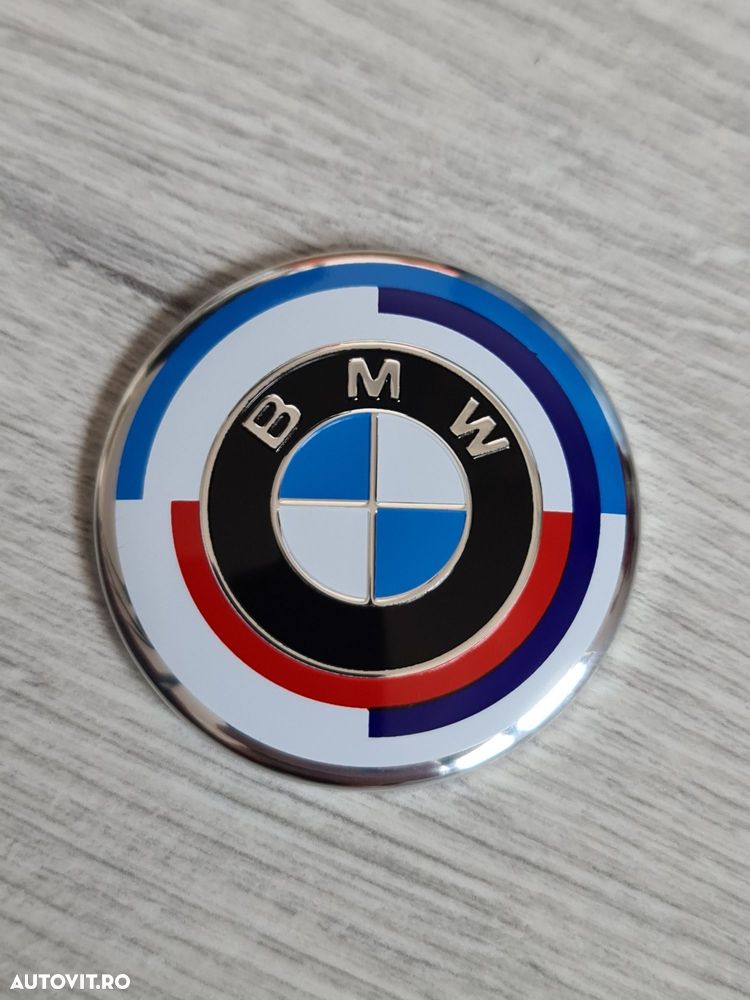 Emblema-Sigla-Logo-Volan-Bmw-45mm-Seria-1-2-3-4-5-6-7-X1-X3-X4-X5-X6-7 - 1