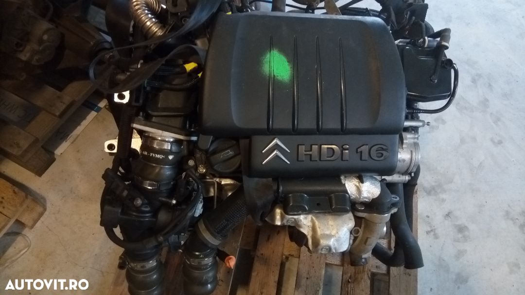 Motor 1.6 hdi 90cp 9HX turbina injectoare cutie viteze pompa inalte EGR alternator - 1