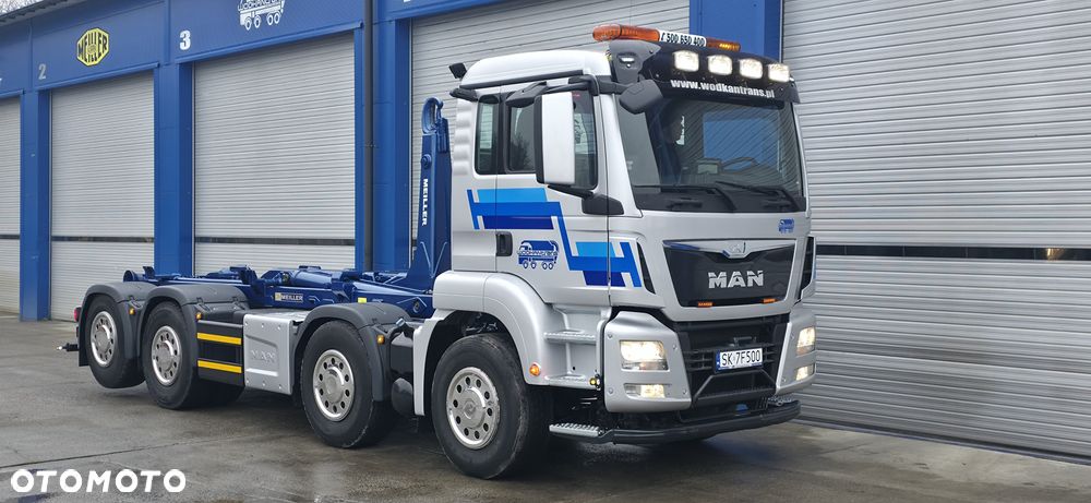 MAN TGS 35.460 8x2 hakowiec MEILLER RK 20.70 TS kontener 7m - 3
