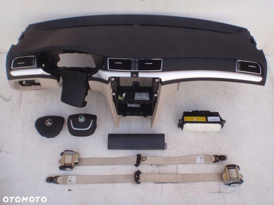 SKODA SUPERB II 2 KOKPIT PULPIT AIRBAG PASY PAS 3T - 6