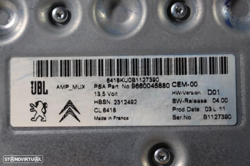 Amplificador De Som Peugeot Rcz  9660045680 / 96 600 456 80 - 5