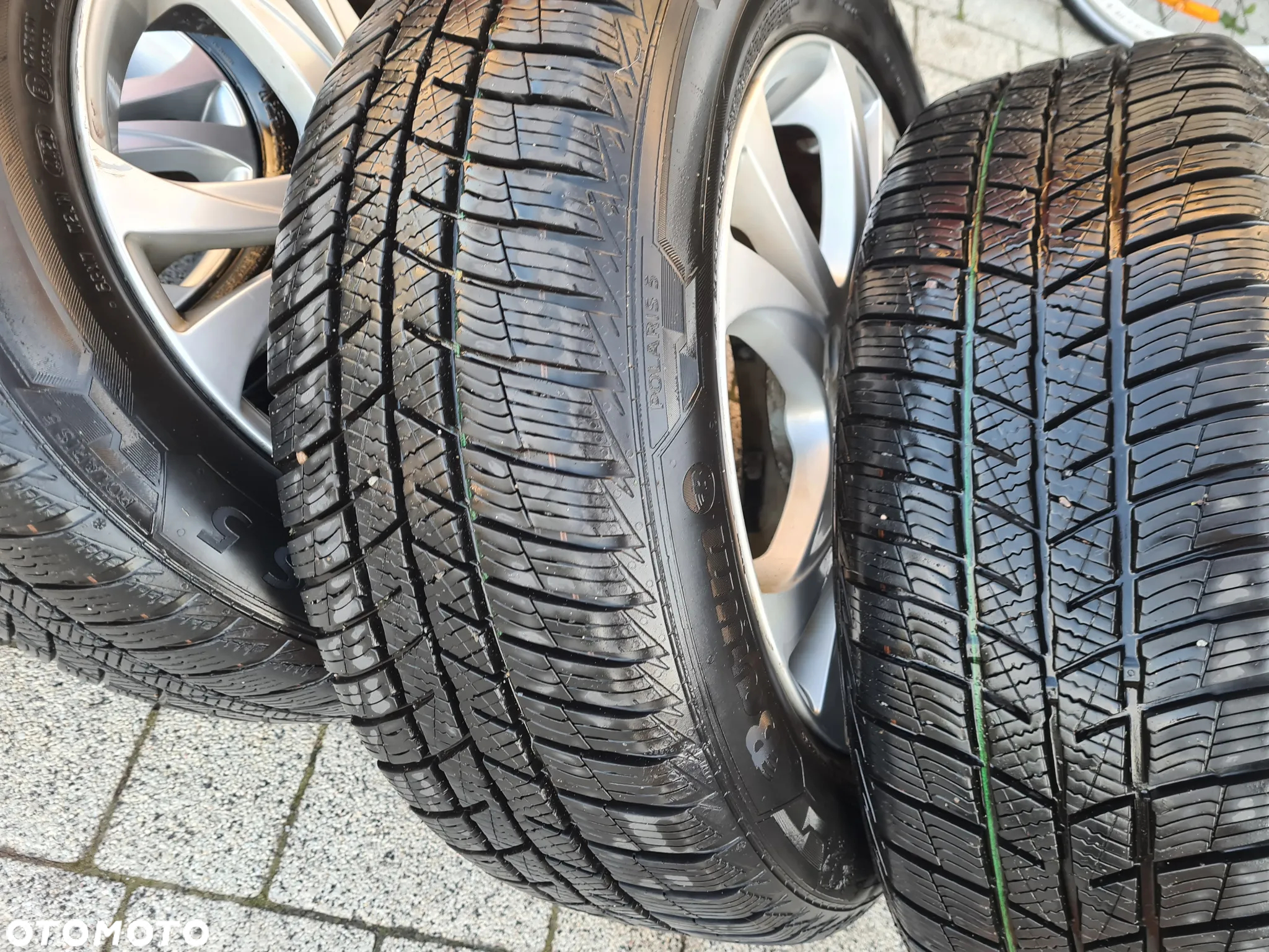4 felgi aluminiowe ALU r16" cali 6,5jx16 et55 rozstaw 5x114,3 Mazda 6 GH opony ZIMA Barum 205/60r16 koła - 7