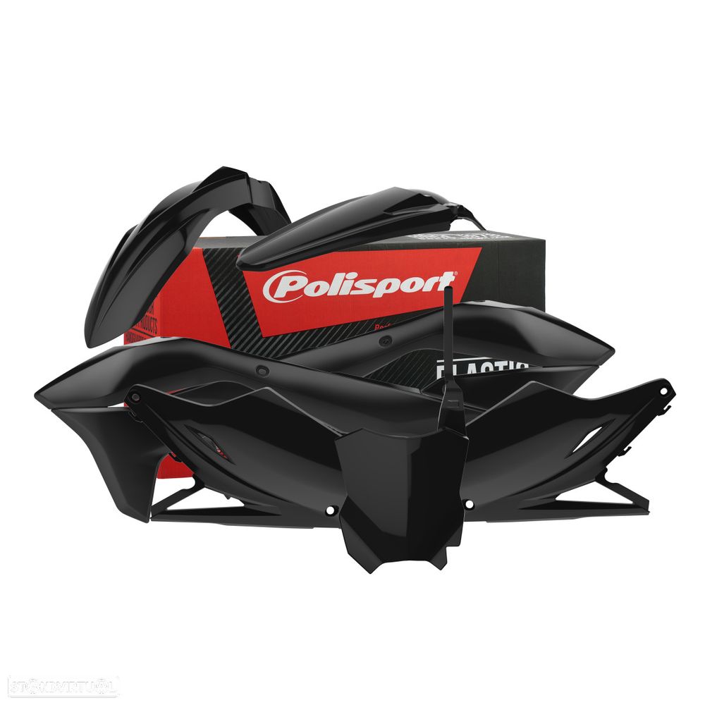 kit plasticos polisport preto kawasaki kx 450f - 1