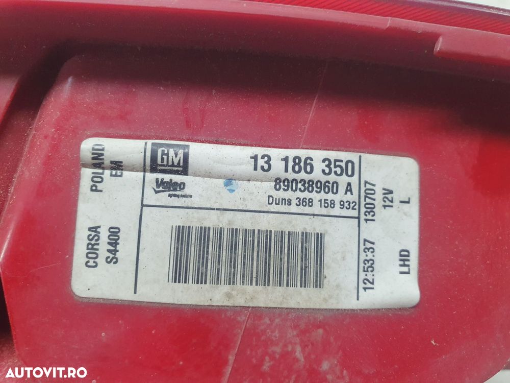 Stop stanga spate 13186350 cu defect Opel Corsa D [2006 - 2011] - 3