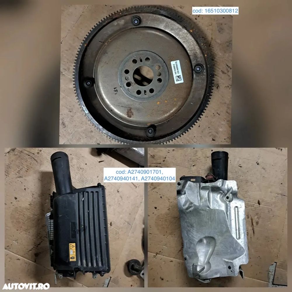 Anexe motor mercedes 274 benzina W212 pompa de apa galerie admisie alternator electromotor rampa injectoare pompa inalta presiune compresor instalatie electrica motor - 9