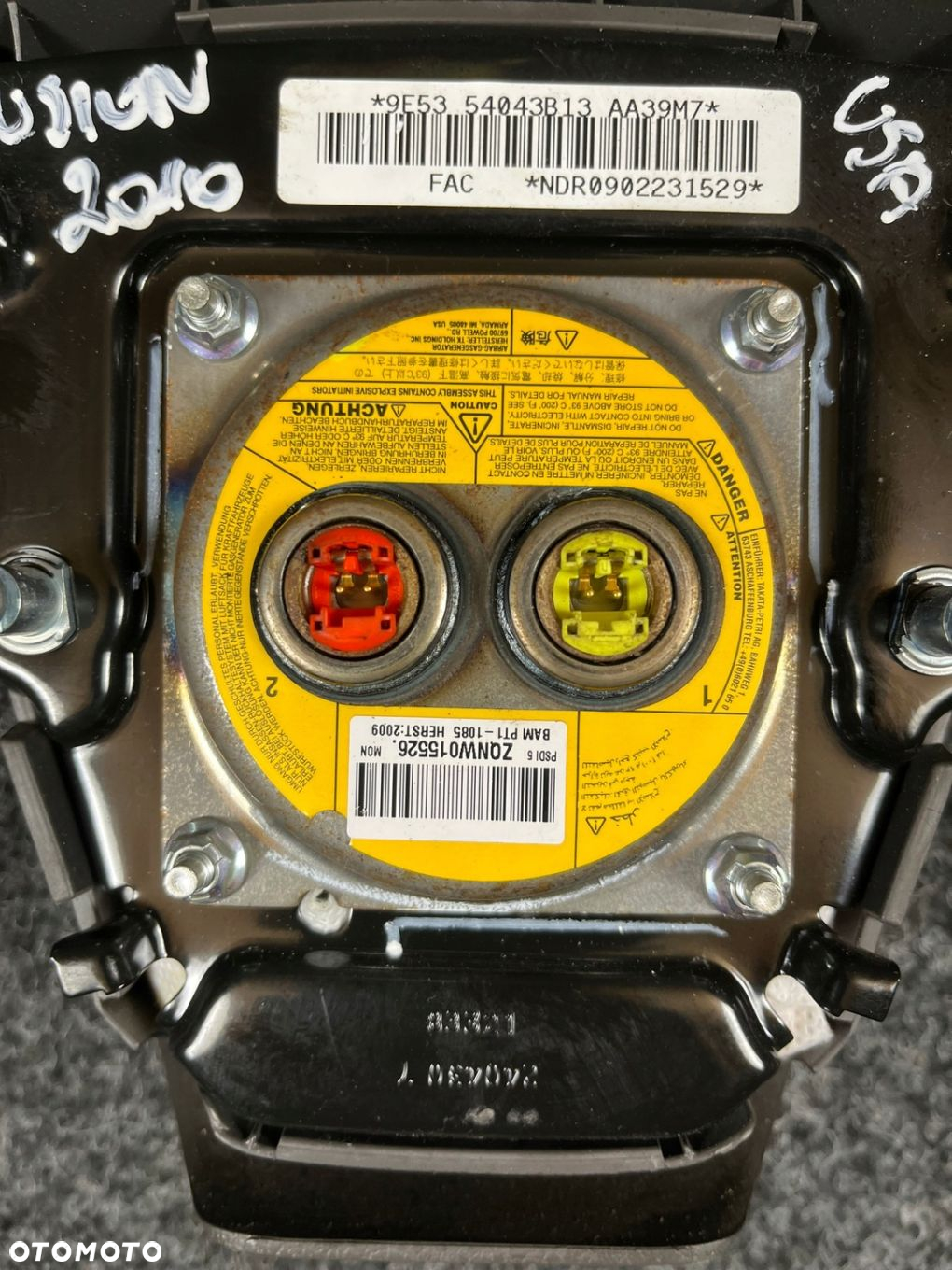 ford fusion sedan USA 2010r poduszka airbag kierowcy 9E53 54043B - 6