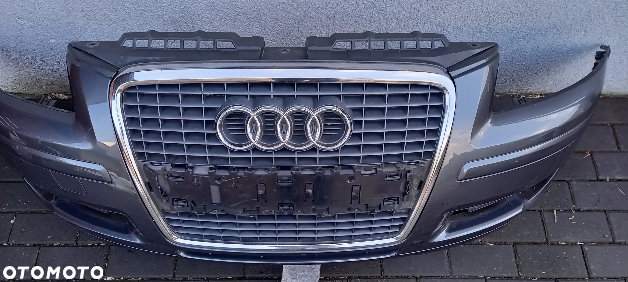 Zderzak przód audi a3 8p4 05-08 lift duży grill szary grafit - 4