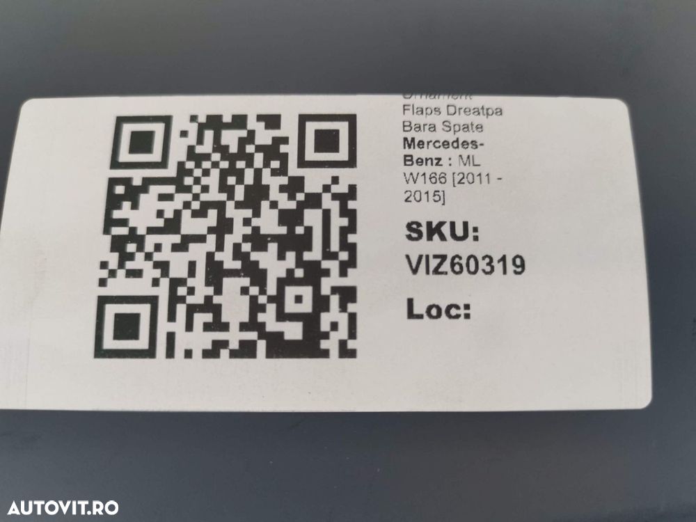 Ornament Flaps Dreatpa Bara Spate Mercedes-Benz  ML W166 2011 2012 201 - 8