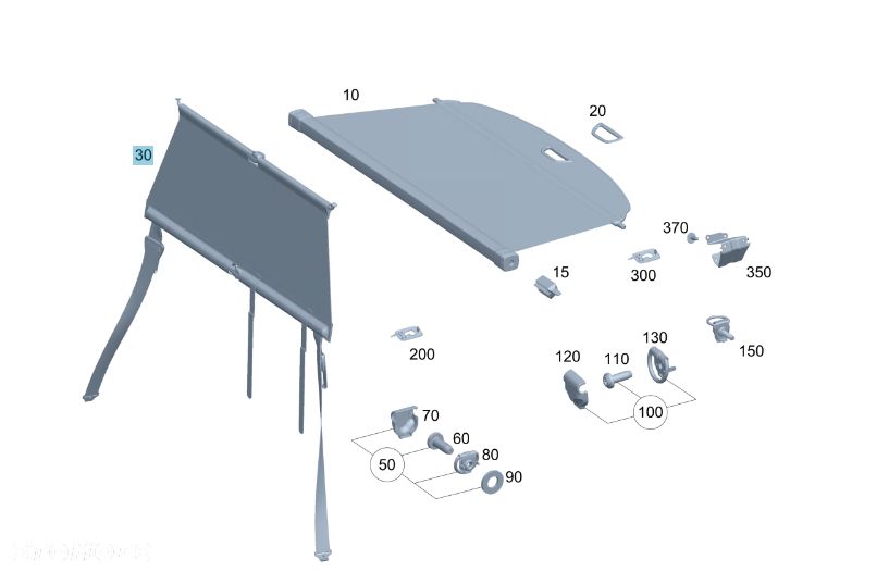 SIATKA ROZDZIELAJĄCA PRZESTRZEŃ BAGAŻOWĄ MERCEDES OE 253 860 00 74 - 1