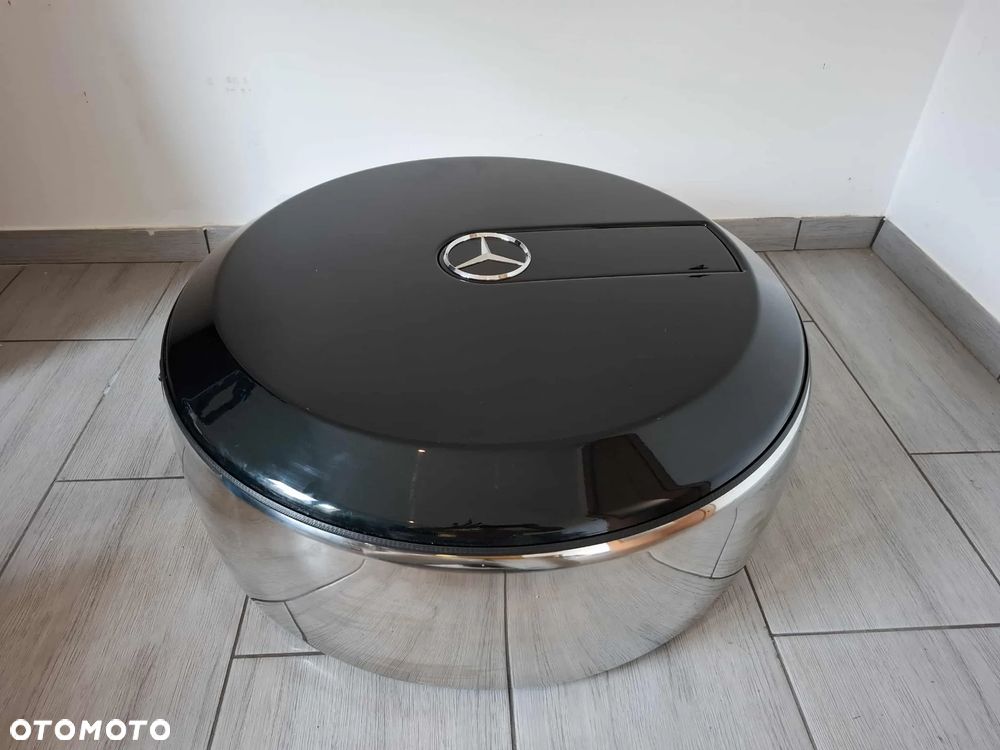 OSŁONA KOŁA ZAPASOWEGO DEKIEL MERCEDES G KLASA W463 OBUDOWA OBEJMA CHROM IDEALNY STAN - 1