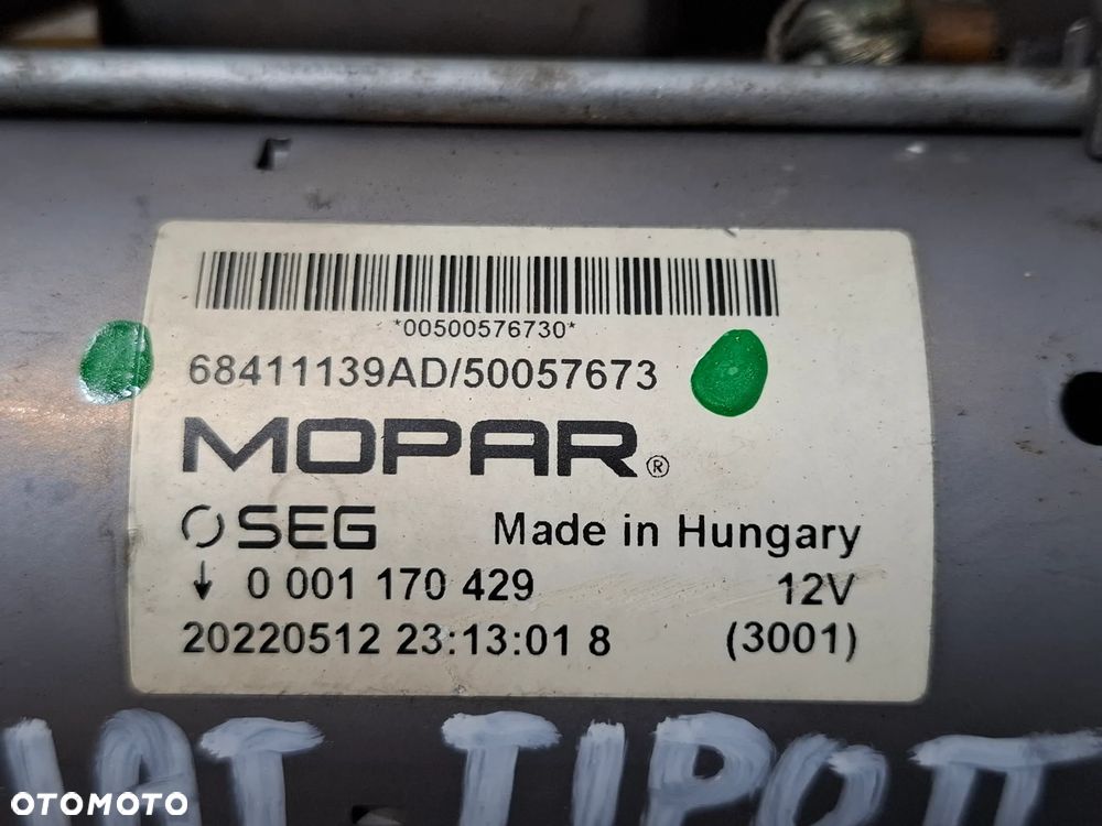 Rozrusznik Fiat Tipo II 2022 rok lift 1,0 T nr 68411139AD - 2