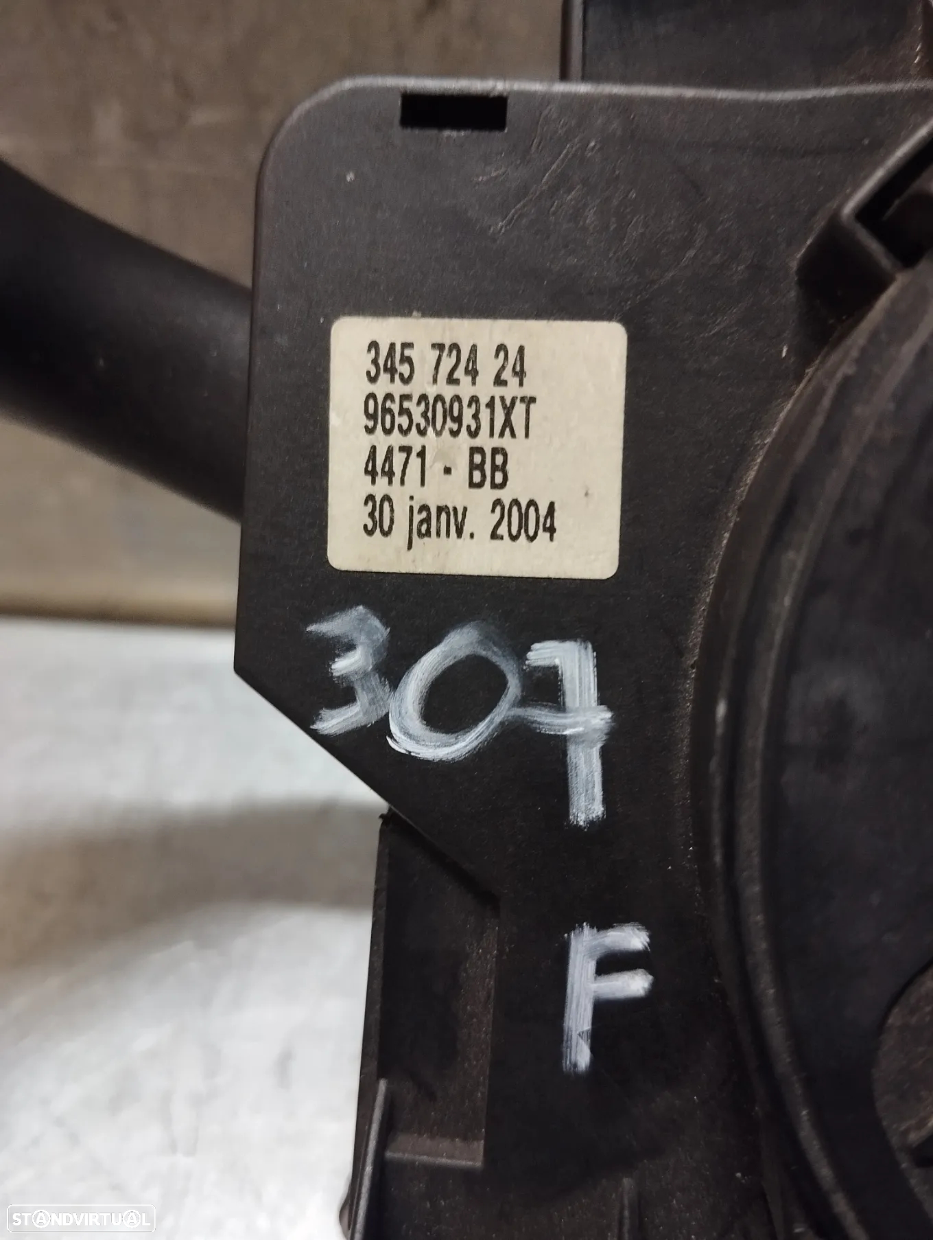 Comutador Luzes Pisca Fita AirBag Peugeot 307 REF. 96530931XT 34572424 - 2
