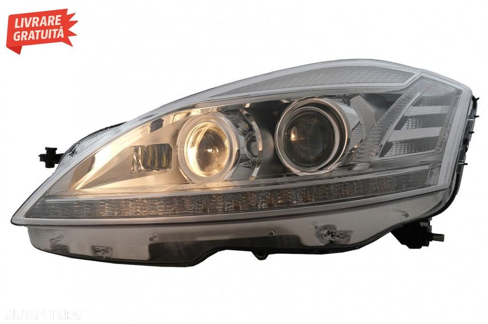 Faruri LED Mercedes W221 S-Class (2005-2009) Facelift Look LHD - 8