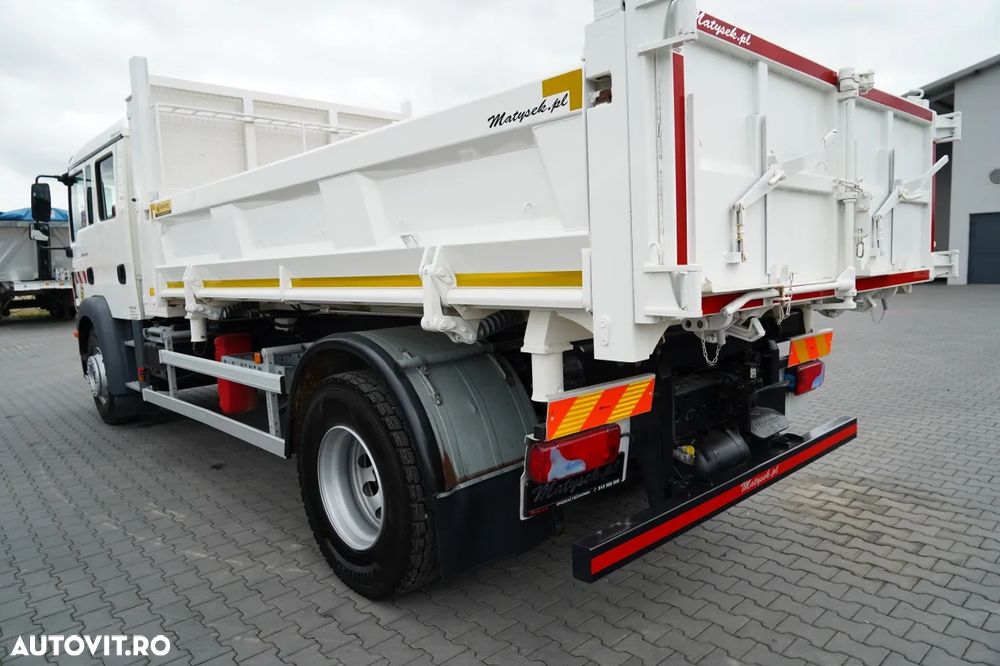 MAN TGM 18.340 / 4X2 / BASCĂLARE 3 LATERALĂ / BANCĂ HIDRODOXY / CAMION CU 7 LOCURI / BORDMATIC - 18