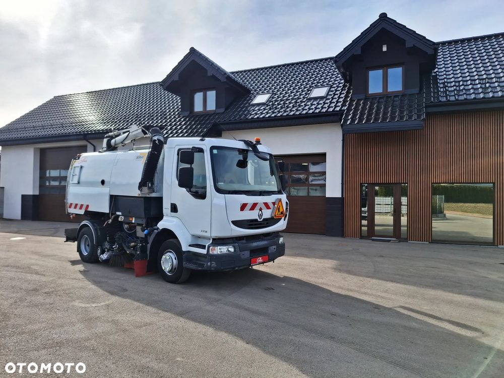 Renault Midlum 220 DXI Zamiatarka SEMAT Zoeller Johnston Szczotki L/R Obie Strony 2013r Napęd Hydrostat Euro 5 Rura Do Liści Studzienek 4466 Mth - 1