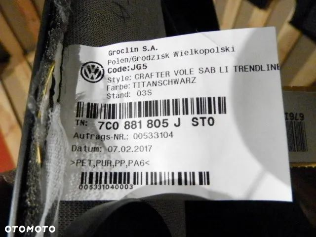 FOTEL FOTELE SIEDZISKO KANAPA KIEROWCY Z PODNÓŻKIEM LUB BEZ OPARCIE VW CRAFTER II MAN TGE NOWE ORYGINAŁ - 19