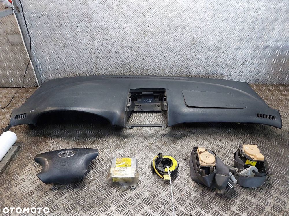 ZESTAW AIRBAG KOKPIT DESKA MODUŁ PODUSZKI PASY TOYOTA AVENSIS VERSO I - 1