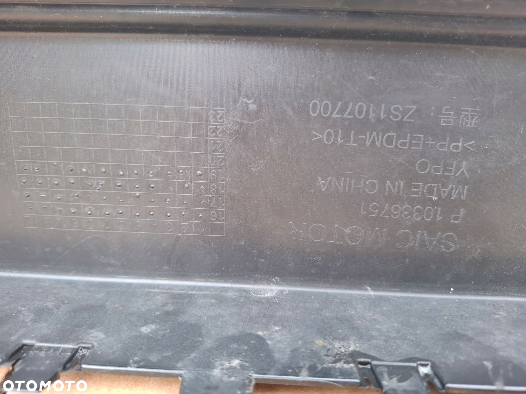 ZDERZAK PRZÓD MG ZS ORYGINAŁ NIE KLEJONY - 14