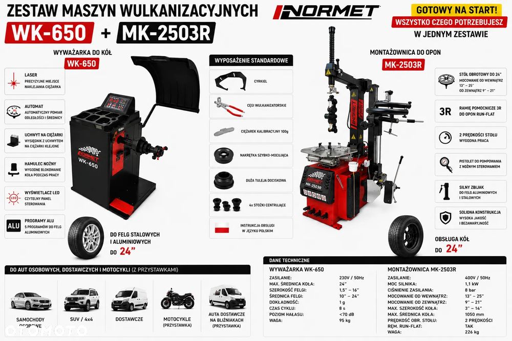 Zestaw Wulkanizacyjny WK650 + MK2503R NORMET - 1