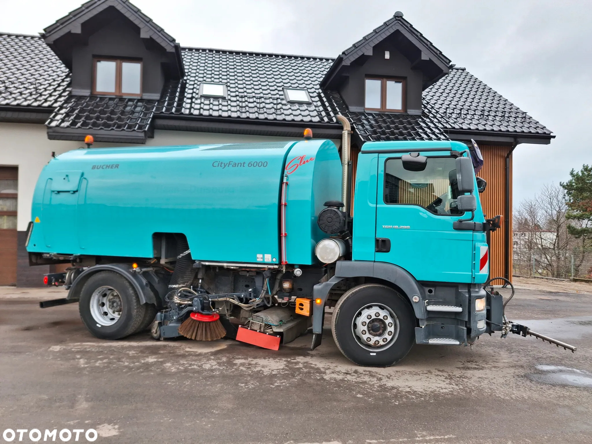 MAN TGM 18.290 Zamiatarka Bucher 2 Silniki Karcher Mycie Ciśnieniowe EUnited PM10 - 18