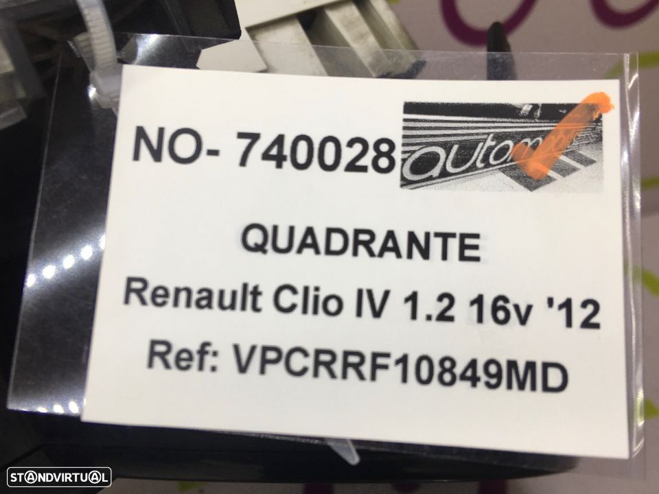 Quadrante Renault Clio IV 1.2 i  73 Cv de 2012 - Ref: VPCRRF10849MD - NO740028 - 5