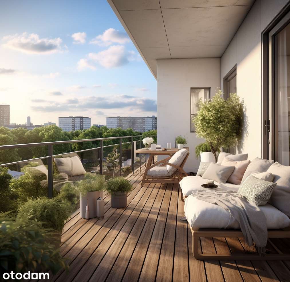 Wysokie piętro > duży BALKON 10m2 > osobna kuchnia > GOTOWE !