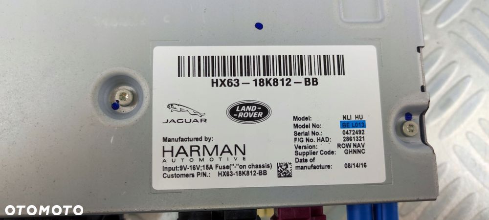 HX63-18K812-BB BE L013 radio fabryczne nawigacja JAGUAR XF II 2 X260 2015- - 5