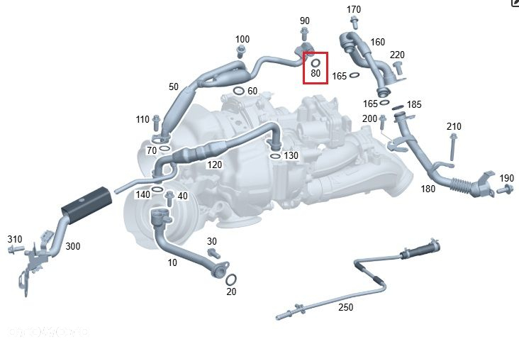 MERCEDES OM654 OM656 Uszczelka przewodu turbosprezarki 2.63x13.13MM - 2