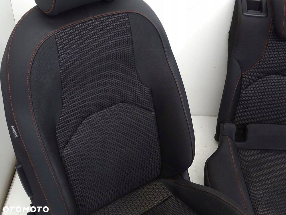 KPL FOTELE KANAPA TAPICERKA PÓŁSKÓRA  BOCZKI SEAT LEON III 5F LIFT 5D FR - 9