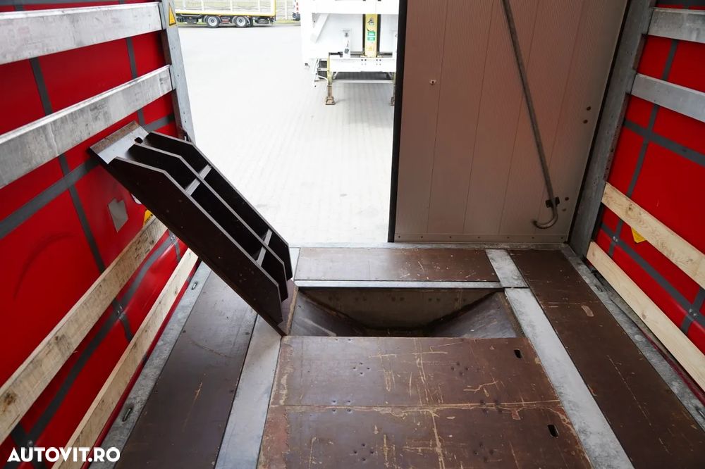 Schmitz Cargobull CORTINĂ / MEGA / PLATĂ JOSĂ / CAMION DIN OȚEL - 9 M / ACOPERIȘ CULISANT / AXĂ CULISANTĂ - 21