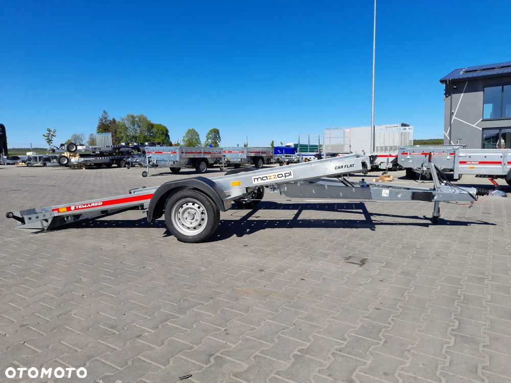 TEMARED DOSTAWA! Przyczepa Laweta Carflat 3518U wym. 352x183cm UCHYLNA! Płaska! Niski kąt najazdu! DMC 1500kg - 19