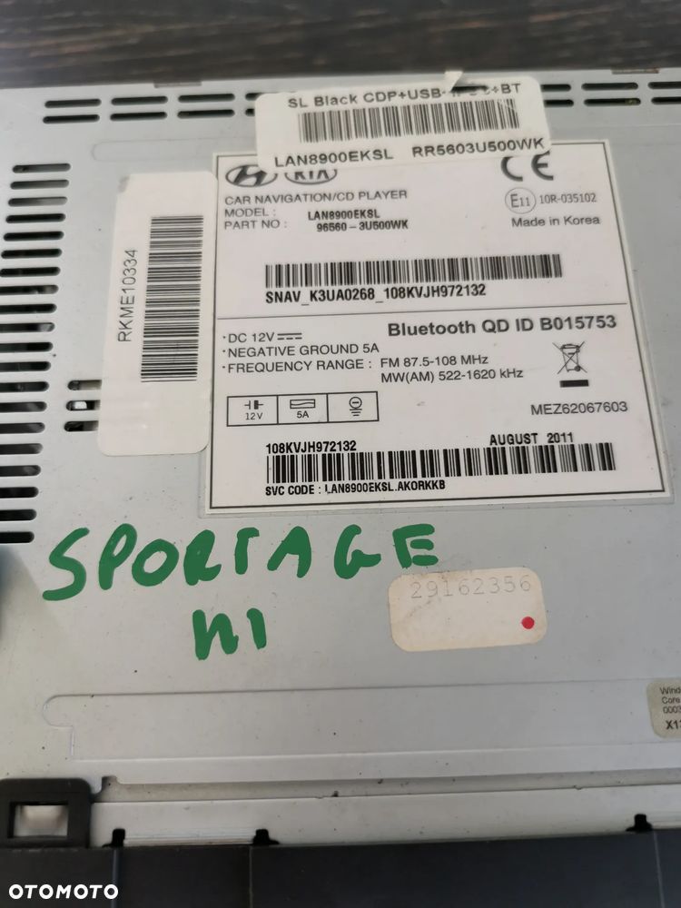 Radio Kia Sportage III  z Nawigacją 96560 - 3U500WK - 4