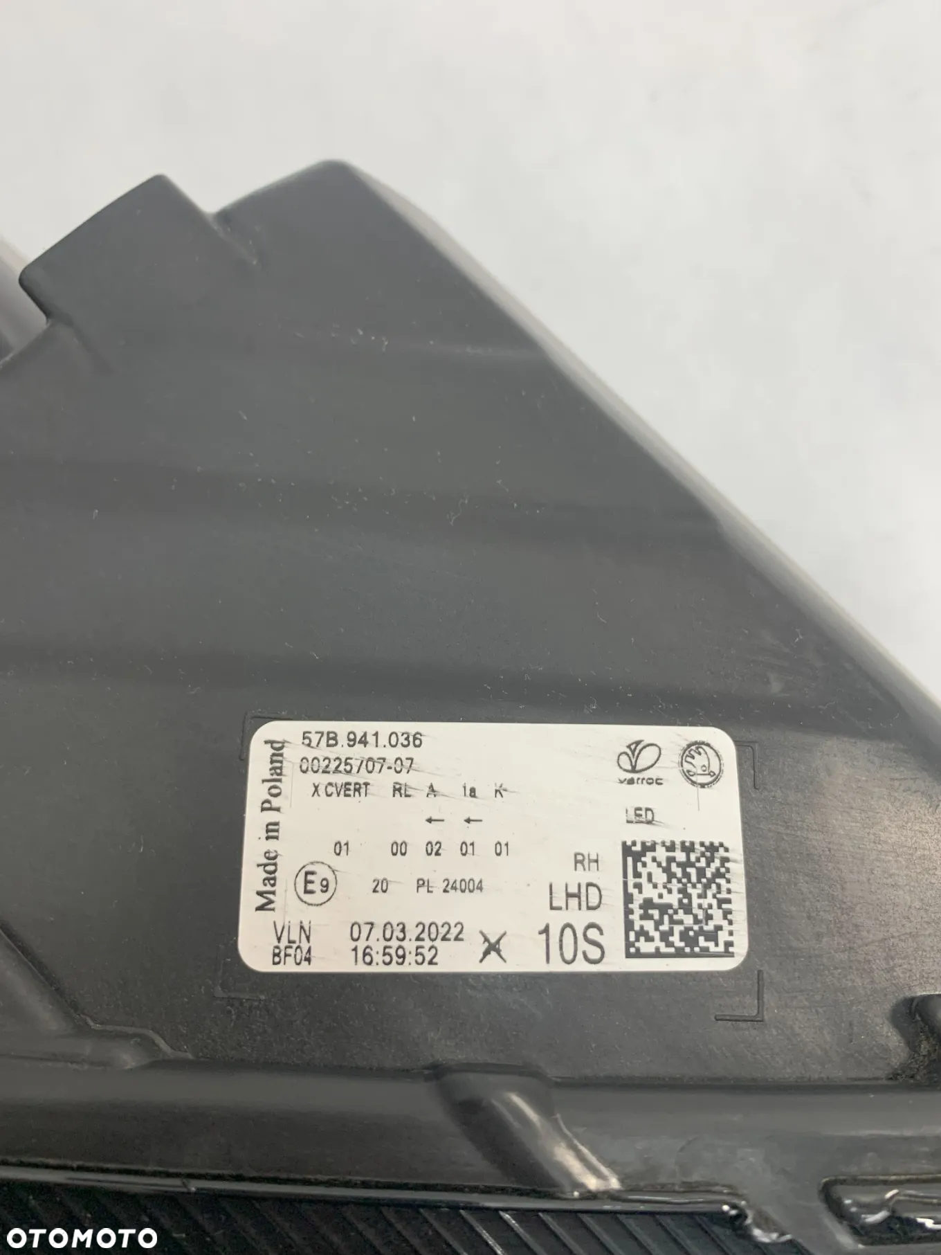 Image Škoda Karoq FL 21r Světlomet pravý světlomet Lift 2021 - 57B941036