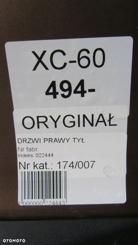VOLVO XC60 DRZWI PRAWE TYŁ TYLNE 494- 08-13 7 - 5