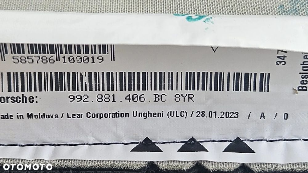 Skórzane pokrowce poszycie foteli przednich Porsche 992 992881406BC 992881405BC 992881805D 992881806D - 5