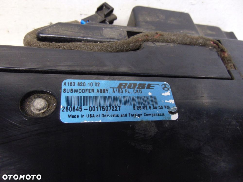 GŁOŚNIK BASOWY BOSE SUBWOOFER WZMACZNIAC GŁOŚNIKI KPL MERCEDES ML W163 LIFT - 14