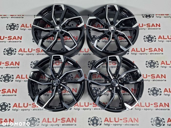 Nowe alufelgi SKODA 18" 5x112 KaroQ KodiaQ Octavia SuperB - Czarne - 4