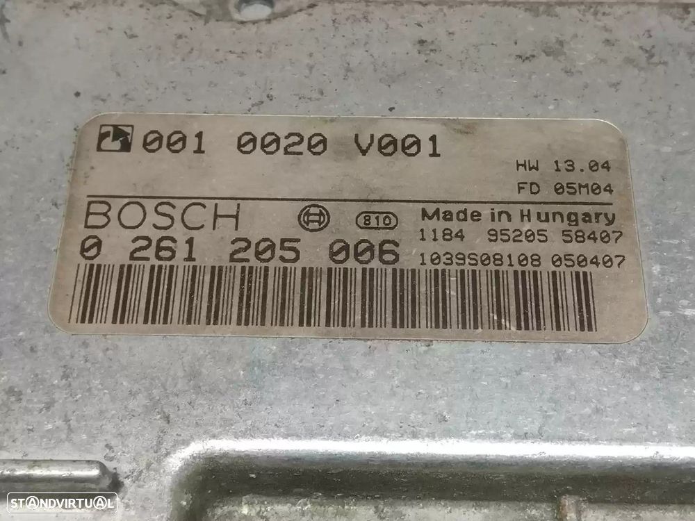 CENTRALINA MOTOR UCE SMART FORTWO CABRIO 2002 -0261205006 - 3