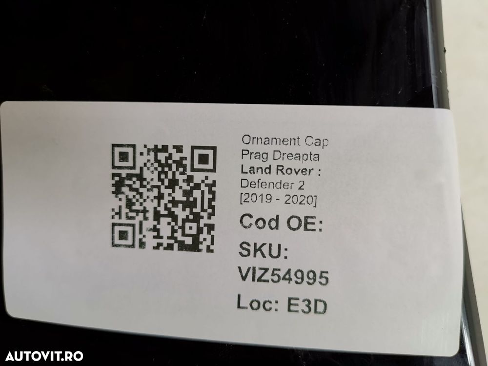 Ornament Cap Prag Dreapta Land Rover  Defender 2 2019 2020 Original In - 8