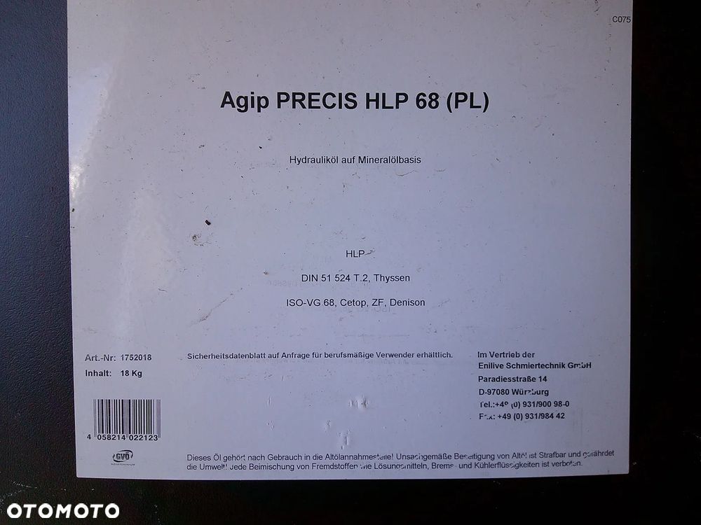 agip precis hlp68 olej hydrauliczny hlp68 20L - 4