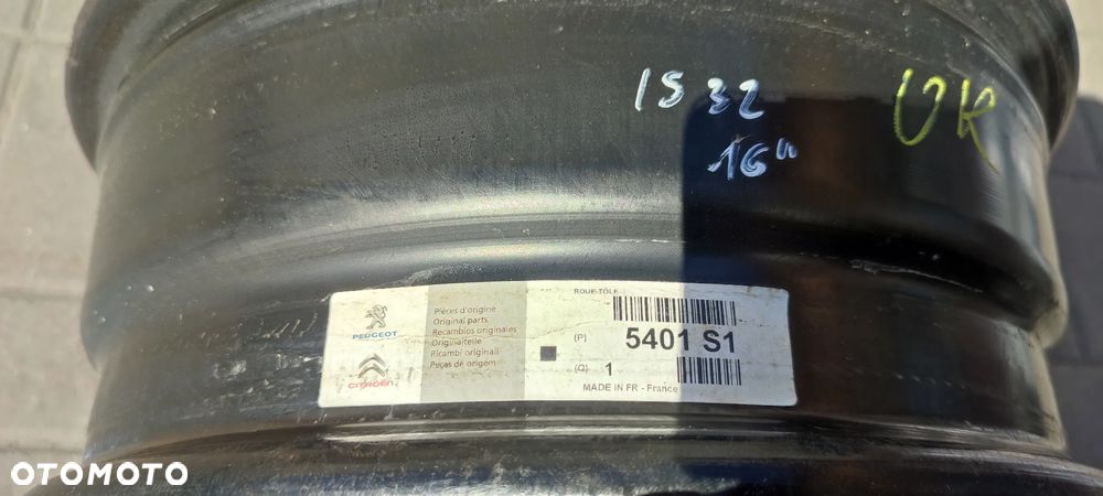 FELGI STALOWE 5x108 7Jx16 CALI ET 32 CITROEN C5 PEUGEOT 508 CZUJNIKI GRATIS KOMPLET 4 SZTUKI - 9